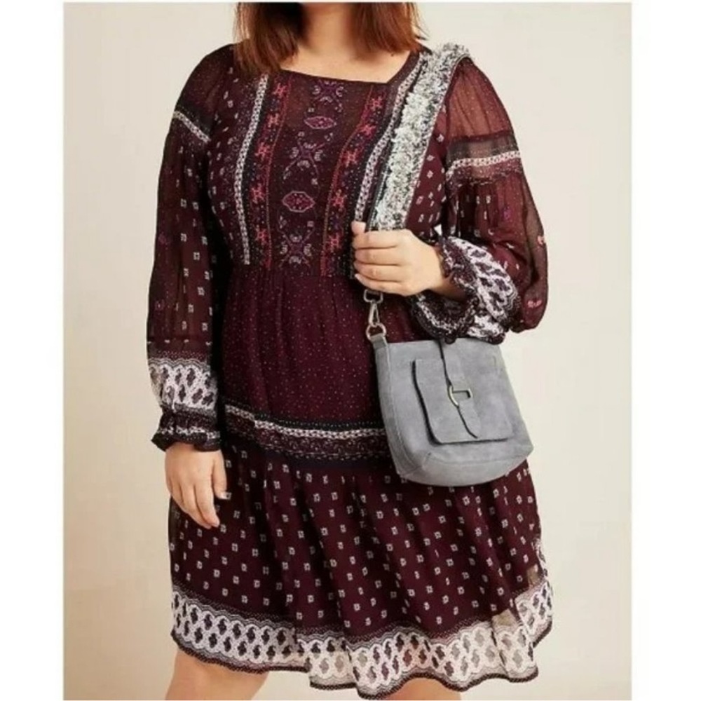 Maeve Galene Embroidered Tunic Dress Plus size